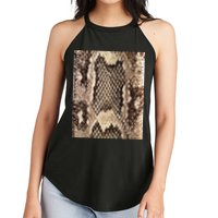 Snakeskin Print Snake Reptile Animal Rattlesnake Women's Perfect Tri Rocker Tank