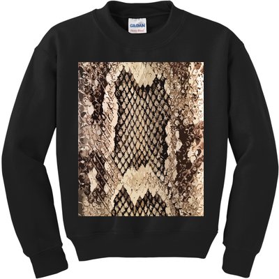 Snakeskin Print Snake Reptile Animal Rattlesnake Kids Sweatshirt