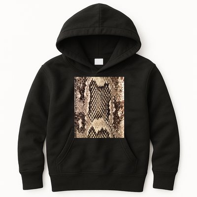 Snakeskin Print Snake Reptile Animal Rattlesnake Kids Hoodie