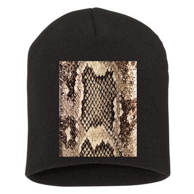 Snakeskin Print Snake Reptile Animal Rattlesnake Short Acrylic Beanie