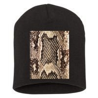 Snakeskin Print Snake Reptile Animal Rattlesnake Short Acrylic Beanie
