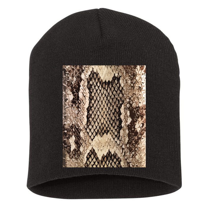 Snakeskin Print Snake Reptile Animal Rattlesnake Short Acrylic Beanie