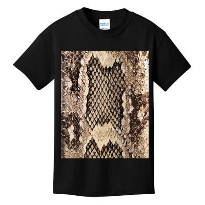 Snakeskin Print Snake Reptile Animal Rattlesnake Kids T-Shirt