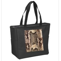Snakeskin Print Snake Reptile Animal Rattlesnake Zip Tote Bag