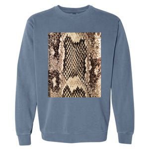 Snakeskin Print Snake Reptile Animal Rattlesnake Garment-Dyed Sweatshirt