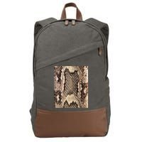 Snakeskin Print Snake Reptile Animal Rattlesnake Cotton Canvas Backpack