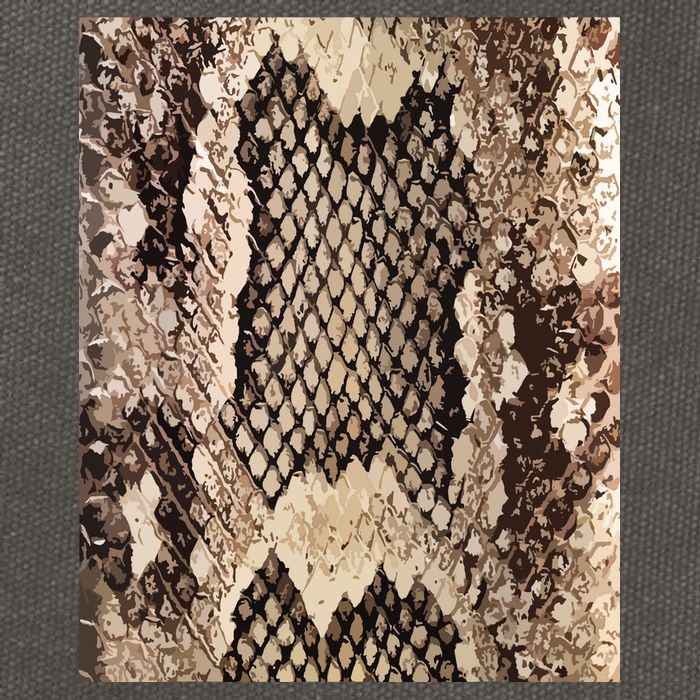 Snakeskin Print Snake Reptile Animal Rattlesnake Cotton Canvas Backpack