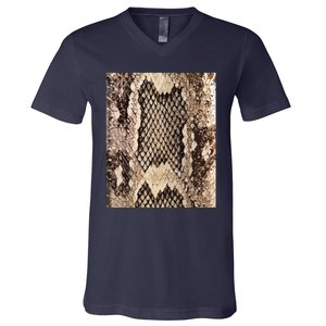 Snakeskin Print Snake Reptile Animal Rattlesnake V-Neck T-Shirt