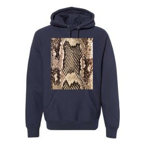 Snakeskin Print Snake Reptile Animal Rattlesnake Premium Hoodie