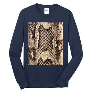 Snakeskin Print Snake Reptile Animal Rattlesnake Tall Long Sleeve T-Shirt