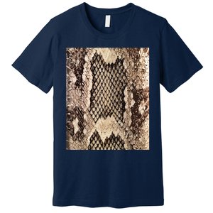 Snakeskin Print Snake Reptile Animal Rattlesnake Premium T-Shirt