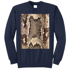 Snakeskin Print Snake Reptile Animal Rattlesnake Tall Sweatshirt