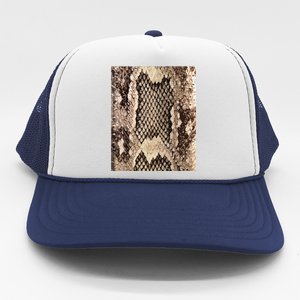 Snakeskin Print Snake Reptile Animal Rattlesnake Trucker Hat