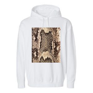 Snakeskin Print Snake Reptile Animal Rattlesnake Garment-Dyed Fleece Hoodie