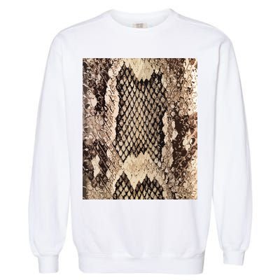 Snakeskin Print Snake Reptile Animal Rattlesnake Garment-Dyed Sweatshirt