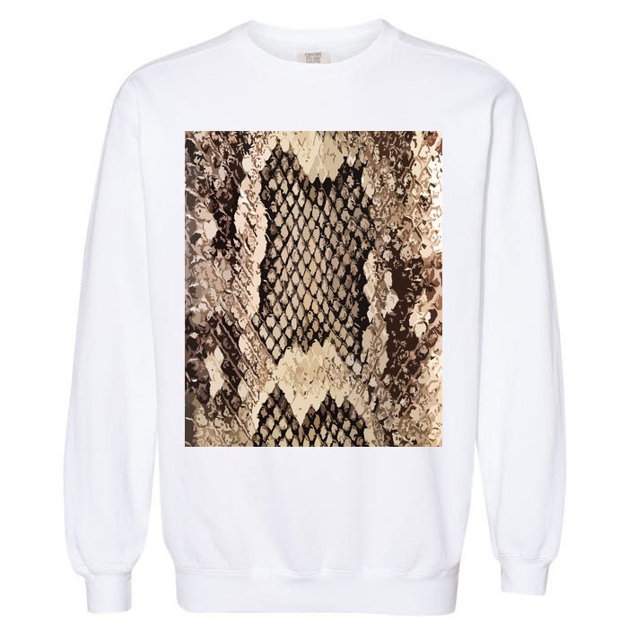 Snakeskin Print Snake Reptile Animal Rattlesnake Garment-Dyed Sweatshirt