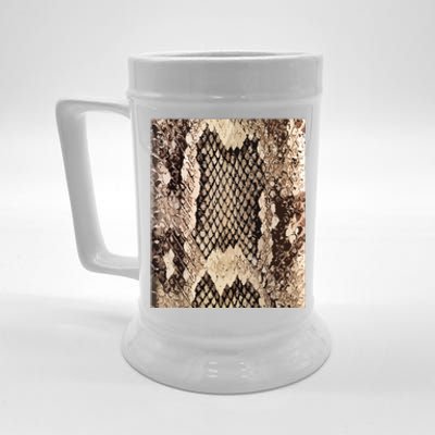 Snakeskin Print Snake Reptile Animal Rattlesnake Beer Stein