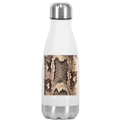 Snakeskin Print Snake Reptile Animal Rattlesnake Stainless Steel Insulated Water Bottle