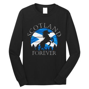 Scottish Pride Scotland Unicorn Scotland Flag Saltire Long Sleeve Shirt