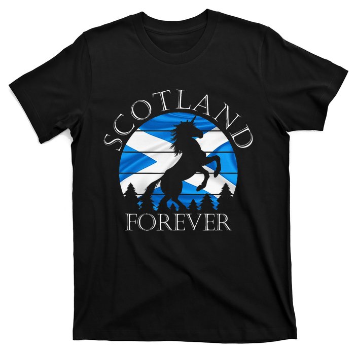 Scottish Pride Scotland Unicorn Scotland Flag Saltire T-Shirt