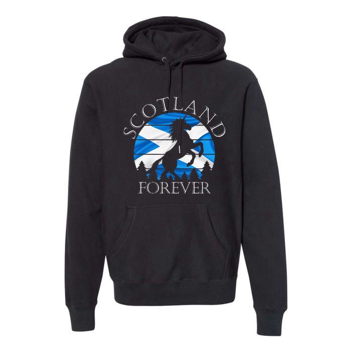 Scottish Pride Scotland Unicorn Scotland Flag Saltire Premium Hoodie