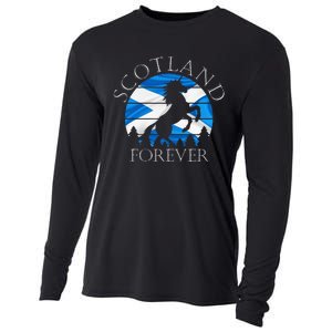 Scottish Pride Scotland Unicorn Scotland Flag Saltire Cooling Performance Long Sleeve Crew