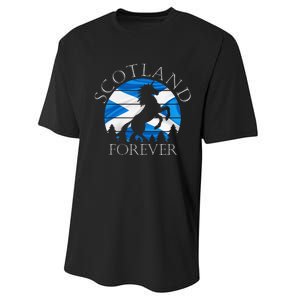 Scottish Pride Scotland Unicorn Scotland Flag Saltire Performance Sprint T-Shirt