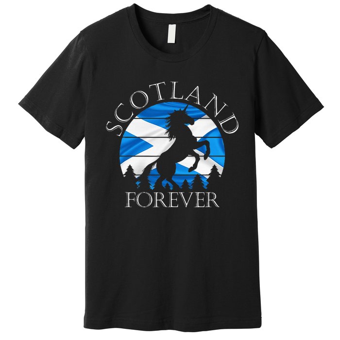 Scottish Pride Scotland Unicorn Scotland Flag Saltire Premium T-Shirt