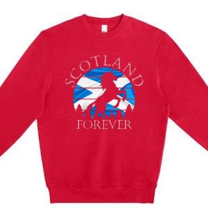 Scottish Pride Scotland Unicorn Scotland Flag Saltire Premium Crewneck Sweatshirt