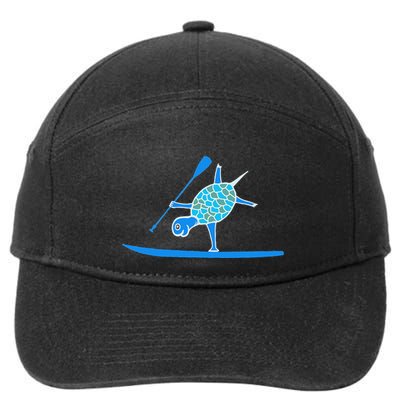 Standup Paddleboarding Sup One Arm Handstand Turtle Paddling 7-Panel Snapback Hat
