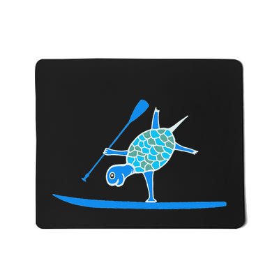 Standup Paddleboarding Sup One Arm Handstand Turtle Paddling Mousepad