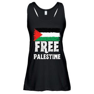 Support Palestine Show Solidarity with a Free Flag Ladies Essential Flowy Tank