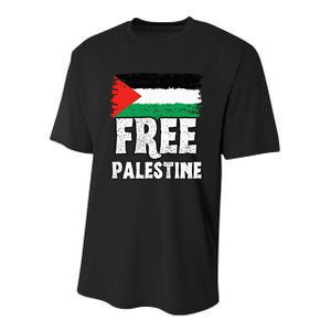 Support Palestine Show Solidarity with a Free Flag Youth Performance Sprint T-Shirt