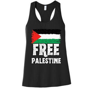 Support Palestine Show Solidarity with a Free Flag Women's Racerback Tank