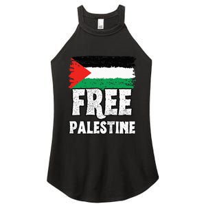 Support Palestine Show Solidarity with a Free Flag Women's Perfect Tri Rocker Tank