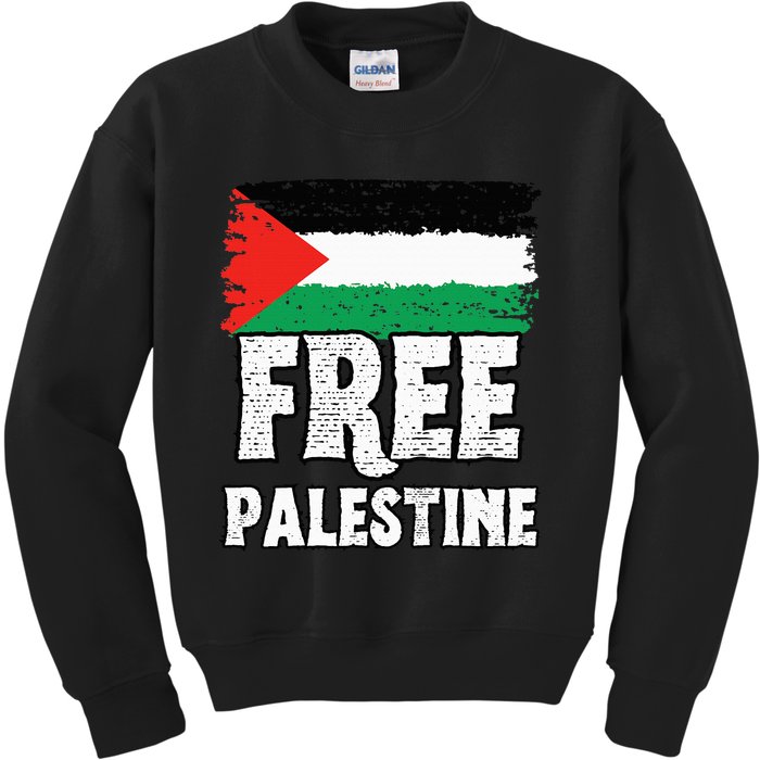 Support Palestine Show Solidarity with a Free Flag Kids Sweatshirt