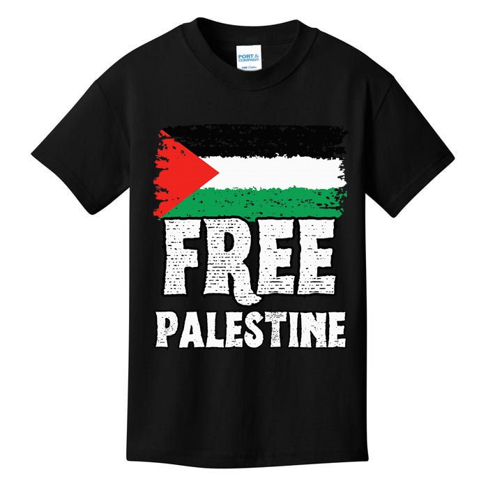 Support Palestine Show Solidarity with a Free Flag Kids T-Shirt