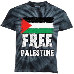 Support Palestine Show Solidarity with a Free Flag Kids Tie-Dye T-Shirt