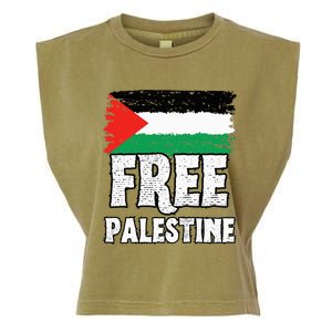 Support Palestine Show Solidarity with a Free Flag Garment-Dyed Women's Muscle Tee