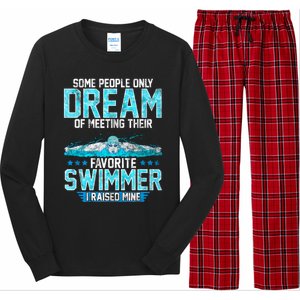 Swimming Parent Swimmer Mom Dad My Favorite Swim Meet Gift Long Sleeve Pajama Set