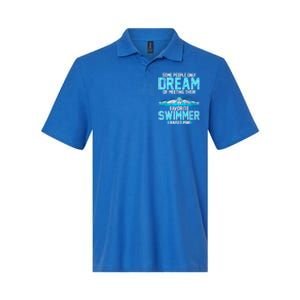 Swimming Parent Swimmer Mom Dad My Favorite Swim Meet Gift Softstyle Adult Sport Polo