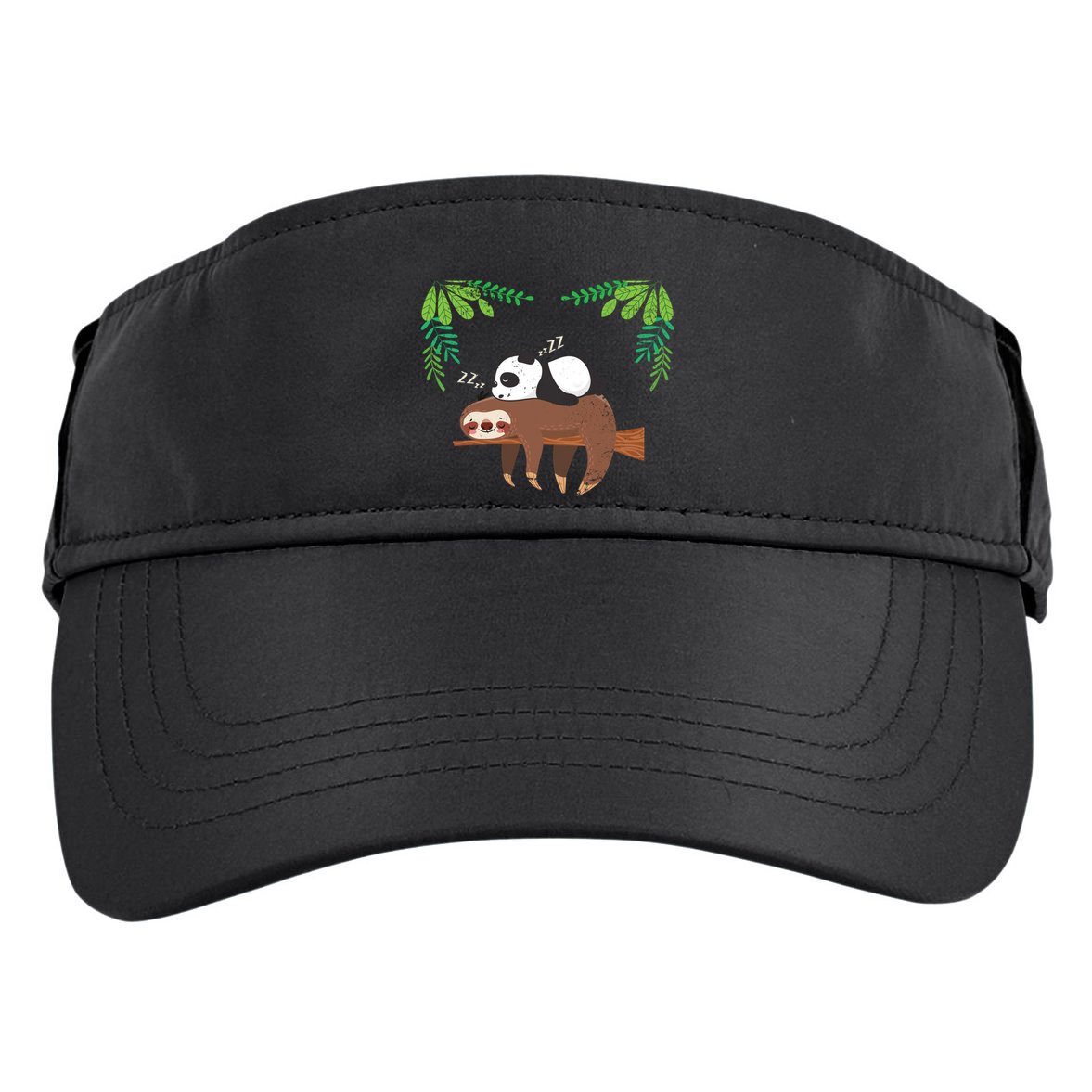 Sleeping Panda Sloth Gift Adult Drive Performance Visor