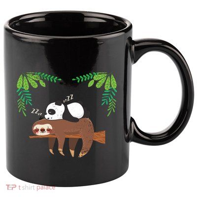 Sleeping Panda Sloth Gift 11oz C Handle Ceramic Mug