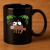 Sleeping Panda Sloth Gift 11oz C Handle Ceramic Mug