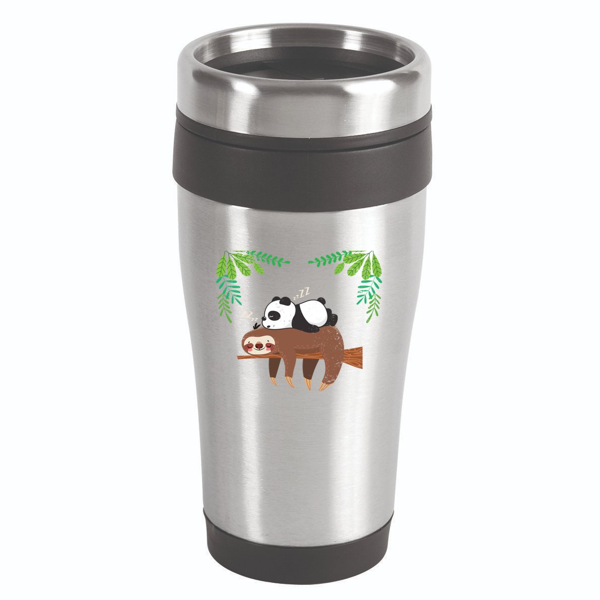 Sleeping Panda Sloth Gift 16oz Travel Tumbler