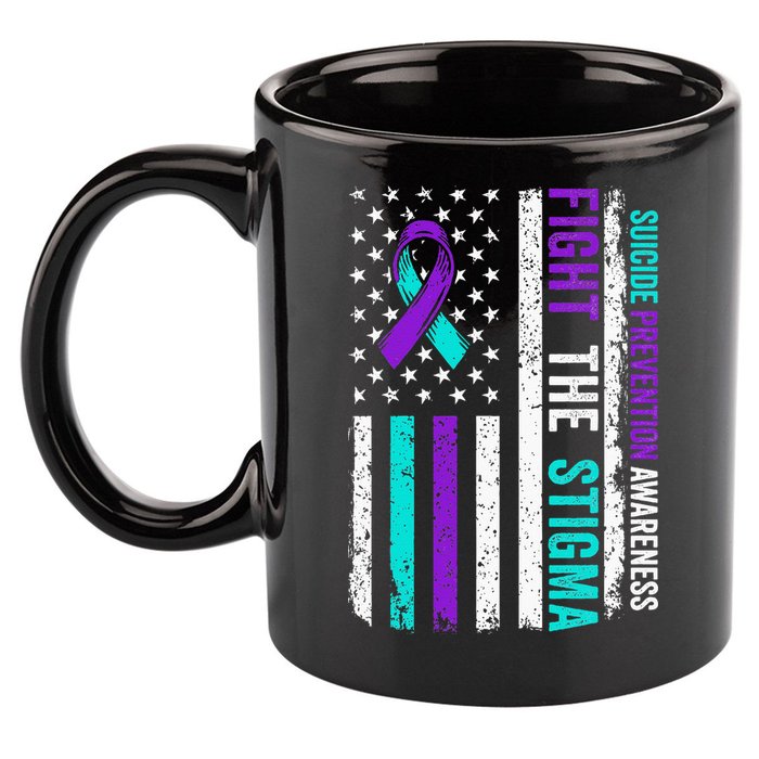 Suicide Prevention Support Fight Stigma Suicide Awareness 11oz C Handle Ceramic Mug