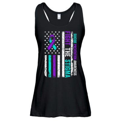 Suicide Prevention Support Fight Stigma Suicide Awareness Ladies Essential Flowy Tank