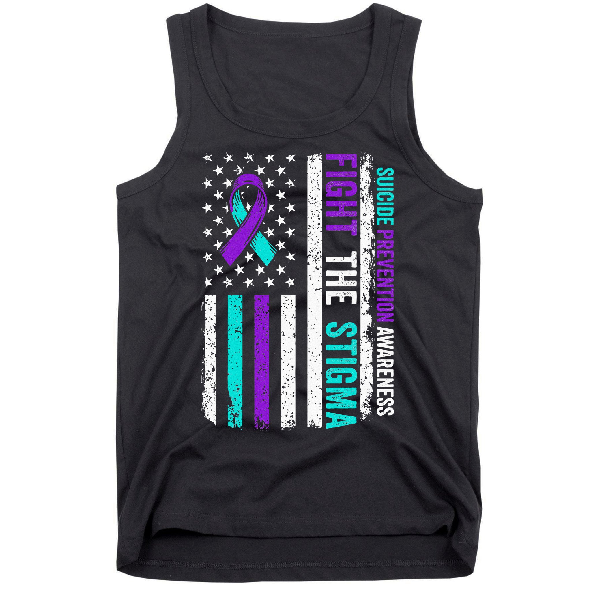 Suicide Prevention Support Fight Stigma Suicide Awareness Tank Top