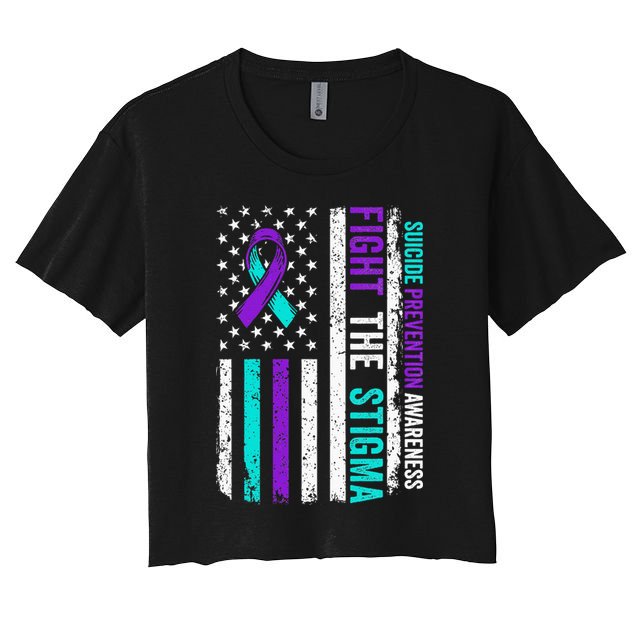 Suicide Prevention Support Fight Stigma Suicide Awareness Crop Top