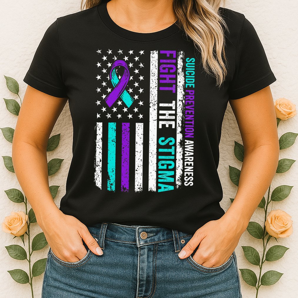 Suicide Prevention Support Fight Stigma Suicide Awareness Womens T-Shirt